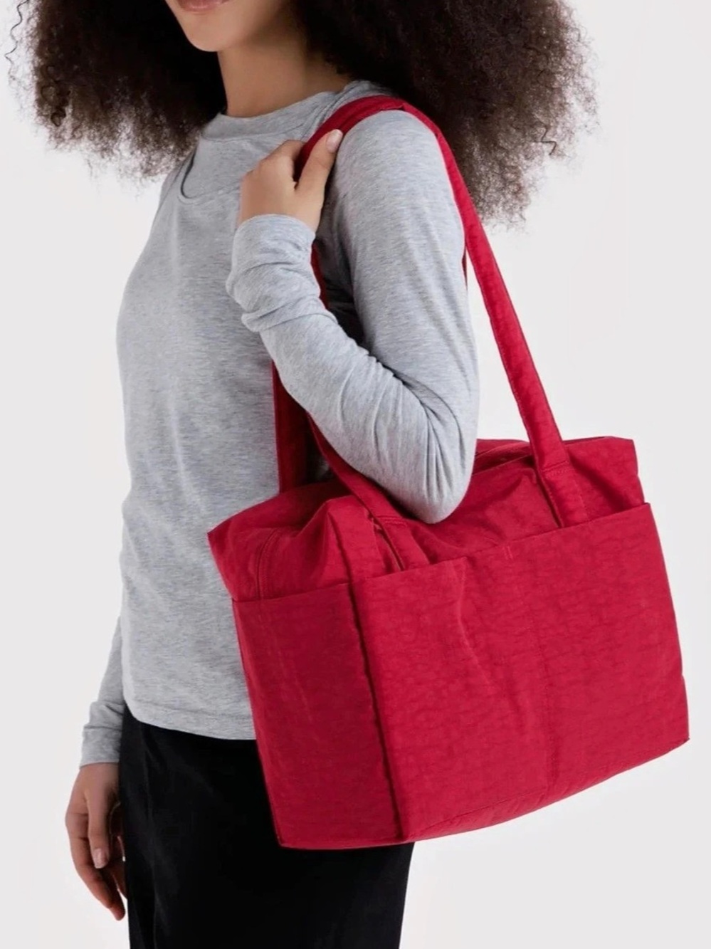 Baggu Small Cloud Carry-On Bag Red